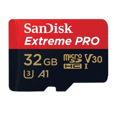 Card de Memorie MicroSDHC SanDisk Extreme Pro, 32GB, UHS-I, Class 10 + Adaptor