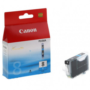 Cartus cerneala Canon CLI-8C, cyan, capacitate 13ml, pentru Canon Pixma IP4200, Pixma IP4300, Pixma IP4500, Pixma IP5200, Pixma IP5300, Pixma IP6600D, Pixma IP6700D, Pixma MP500, Pixma MP530, Pixma MP600, Pixma MP610, Pixma MP800, Pixma MP810, Pixma