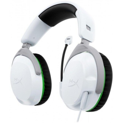 Casti gaming cu fir HyperX CloudX Stinger 2 Xbox/PC, jack 3,5mm pentru conectare direct la controller, drivere 50mm, slidere gradate, microfon cu noise cancelling, spuma cu memorie, alb - Img 2