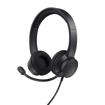 Casti Trust cu fir Ayda USB-ENC, noise cancelling, frecventa raspuns 20 Hz - 20.000 Hz, negru - Img 2