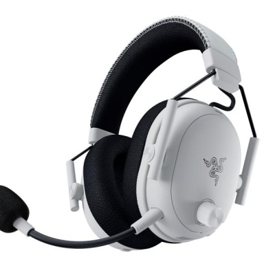 Casti wireless Razer Blackshark V3 Pro, micrfon uni-directional, izolare fonică activă, sistem sunet 7.1, frecventa 20 - 28000, autonomie 70 ore, alb
