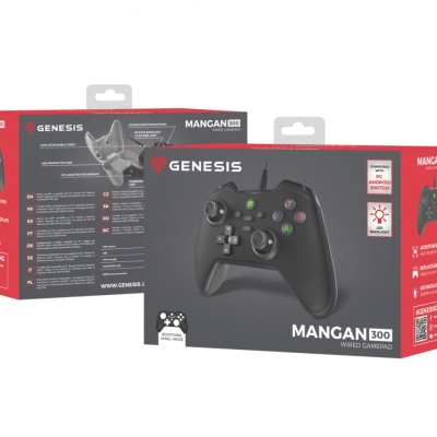 Controller cu fir Genesis Mangan 300, interfata USB, 19 butoane, negru - Img 14