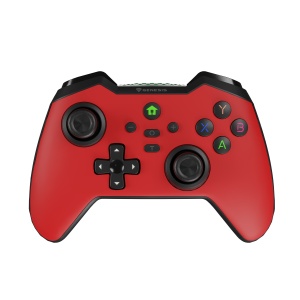 Controller wireless Genesis Mangan 400, tip Analog/Digital, interfata USB, bluetooth, numar butoane 19, lungime cablu 200 cm, acumulator 000 mAh, compatibilitate Android, iOS, MAC, Windows 10,11,7,8, rosu