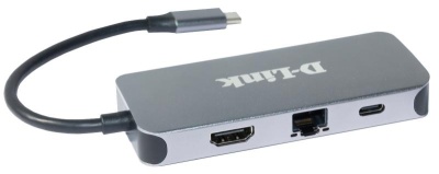 D-Link DUB-2335 6-in-1 USB-C Hub with HDMI, Gigabit Ethernet and power delivery, 1* USB-C connector, 1* HDMI Port, 3* USB Type- APort (USB 3.0), 1* Gigabit Ethernet, 1* USB-C powerdelivery. - Img 3