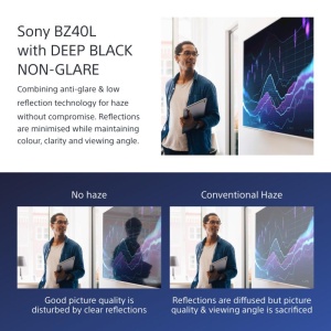 Ecran profesional LFD Monitor Signage Sony BZ40L, 75", UHD, 24/7, 700nit, panel IPS, Direct LED, 8ms, contrast static 1200:1, contrast dinamic 600000:1, mătuire 47% with low reflection, Android 10, stocare 32GB. Miracast, Chromecast built-in, AirPlay, - Img 7
