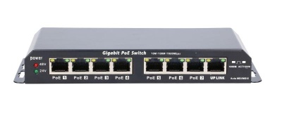 Extralink KRATOS PoE Switch 7x Gigabit PoE 1x Uplink RJ45 Power Supply 24V 2.5A 60W