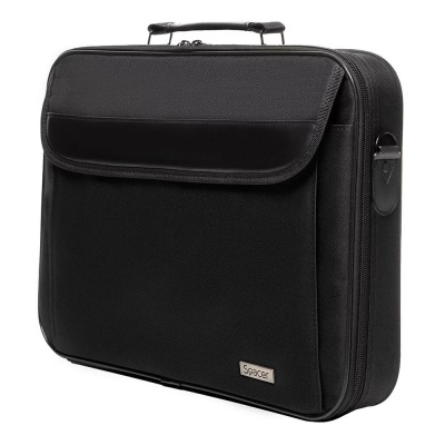 GEANTA LAPTOP SPACER SPM7939 16", 1 compartiment, buzunar frontal, buzunal dorsal cu velcro, waterproof, nylon, negru - Img 4