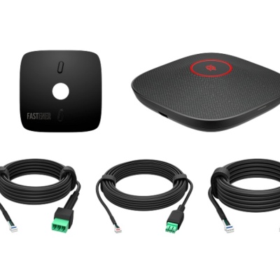 HP Poly Studio A2 Black Table Microphone w/ Mounting Plate I/O cables