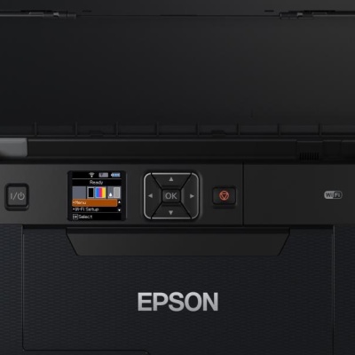 Imprimanta inkjet color portabila Epson WF-100W, dimensiune A4, viteza 7ppm alb-negru, 4ppm color, rezolutie 5760x1440 dpi, alimentare hartie 20 coli, interfata USB2.0, Wireless, Wi-Fi Direct, PictBridge, Google Cloud Print, Air Print, Epson Connect - Img 7