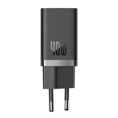 INCARCATOR retea Baseus GaN5 Pro, Quick Charge 40W, 2 x USB Type-C, negru - Img 9