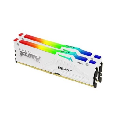 Memorie RAM Kingston DDR5 64GB 5600Mhz CL36 1.35V Dual Channel Kit Fury Beast White RGB EXPO - Img 2