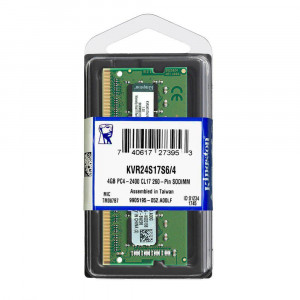 Memorie RAM notebook Kingston, SODIMM, DDR4, 4GB, CL17, 2400Mhz