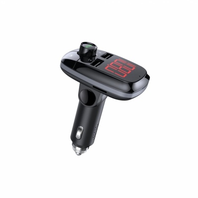 Modulator FM Serioux ABFM50, Bluetooth 5.0 , raza actiune de până la 5 m, voltaj intrare: 1x DC 12V/24V ,2 porturi USB: 1x USB DC5V 2.4A Max 1 x USB audio (pana la 32 GB), slot MicroSD (pana la 32 GB), format muzica: MP3/WMA/WAV, frecvența FM: 87.5MHz - - Img 2