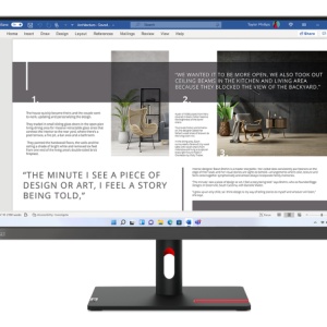 Monitor Lenovo ThinkVision S27i-30 27" IPS, FHD (1920x1080), 16:9, Brightness: 300 cd/m², Contrast ratio: 1300:1, Response time: 4ms (Extreme mode) / 6ms (Typical mode), Dot / Pixel Per Inch: 82 dpi, Color Gamut: 99% sRGB, View angle: 178° / 178°, - Img 9