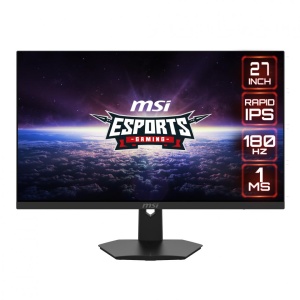 Monitor MSI 27" G274F, Diagonal (inch): 27, Diagonal (cm): 69, Aspect ratio: 16:9, Panel: IPS, Resolution: 1920x1080, Refresh Rate: 180Hz, Response time GtG: 1ms, Brightness (max): 300 cd/m², Contrast (static) : 1000:1, Contrast (dynamic): 100M:1,