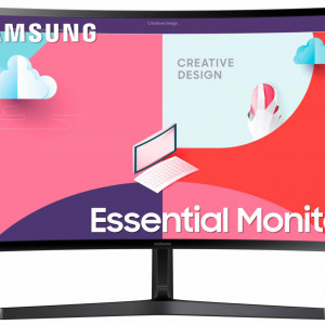 MONITOR SAMSUNG LS24C366EAUXEN 24 inch, Curvature: 1800R , Panel Type: VA, Resolution: 1920x1080, Aspect Ratio: 16:9, Refresh Rate:60Hz, Response time GtG: 4ms, Brightness: 250 cd/m², Contrast (static): 3000 : 1, Viewing angle: 178º(R/L), 178º(U/D),