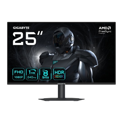 Monitor SS IPS LED GIGABYTE 24.5" G25F2A, Full HD 1920 x 1080, HDMI, DisplayPort, Boxe, Pivot Negru