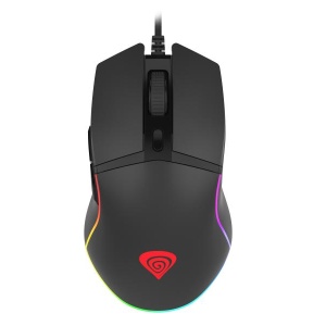Mouse gaming cu fir Gensesis Krypton 220, senzor optic, interfata USB, rezolutie maxima 6400 DPI, numar butoane 6, iluminare RGB, maximum frame rate 6 666 FPS, negru