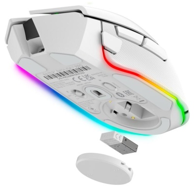 Mouse Razer cu fir Razer Basilisk V3 PRO, butoane programabile 10+1, Razer™ HyperScroll Tilt Wheel, 11 zone de iluminare Chroma RGB, alb - Img 9