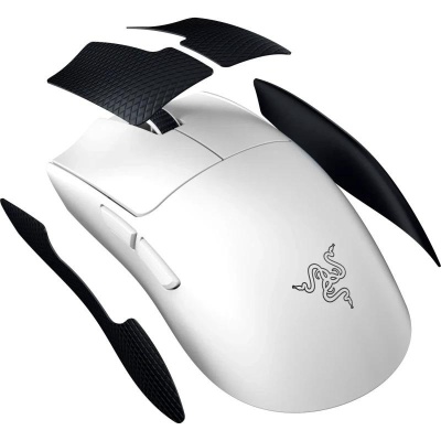 Mouse Razer Viper V3 Pro, conectivitate Razer HyperSpeed Wireless si prin fir, durata de viata baterie pana la 95 ore la 1000 Hz, pana la 62 ore la 2000 Hz, pana la 40 ore la 4000 Hz, pana la 17 ore la 8000 Hz, alb - Img 4