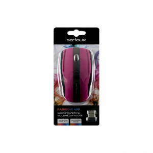 Mouse Serioux, Rainbow 400, fara fir, USB, senzor optic, distanta de operare; 10m, precizie: 1000/1600DPI ajustabila, 4 butoane, 2x baterie AAA, sisteme de operare: Windows / Mac OS / Linux, mov