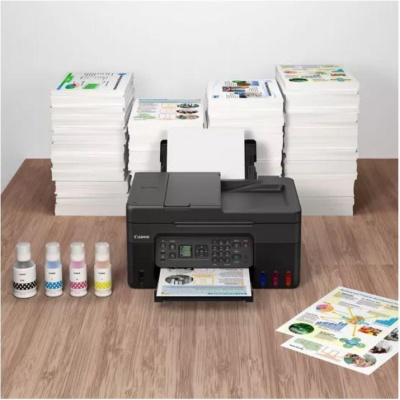 "Multifunctional inkjet color CISS Canon PIXMA G4470 , dimensiune A4(Printare, Copiere, Scanare, Fax), viteza imprimare 11ipm alb-negru, 6ipm color,rezolutie printare 4800x1200 dpi, imprimare fara margini, alimentarehartie 100 coli, ADF 35 coli, scanner - Img 2