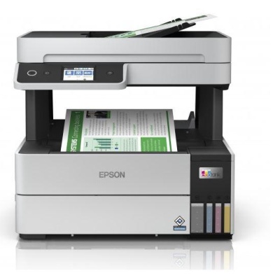 Multifunctional inkjet color Epson EcoTank CISS L6460, dimensiune A4 (Printare,Copiere, Scanare), printare borderless, viteza 37ppm alb-negru, 23ppm color, rezolutie 4800x1200 dpi, alimentare hartie 250 coli + 35 coli ADF, duplex automat ,scanner CIS