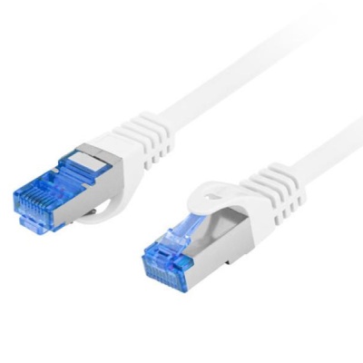 PATCHCORD CAT.6A S/FTP LSZH CCA 2M WHITE FLUKE PASSED LANBERG