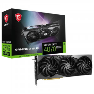 Placa Video MSI RTX 4070 SUPER 12GB GAMING X SLIM GDDR6X 192 bit, PCIE Gen 4, 3x DP 1x HDMI