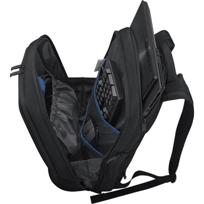 Rucsac laptop gaming Lenovo Armored II 18", Negru, Rezistent la apa, 2 x bretele de umar reglabile, Buzunare aditionale pentru accesorii, Tip inchidere: Fermoar, Material: Poliester, Poliuretan, Material interior: Poliester, Greutate: 1.443kg - Img 7