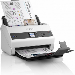 Scanner Epson DS-870, dimensiune A4, tip sheetfed, viteza scanare: 65ppm, rezolutie optica 600x600dpi, ADF 100 pagini, duplex, Fiabilitate ciclu de lucru zilnic 7.000 Pagini,Formate iesire: BMP, JPEG, TIFF, Scanare către multi TIFF, PDF, Scanare către - Img 3