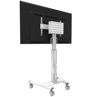 Stand podea mobil Neomounts 37"-75", VESA 100x100~600x400, 70kg, fix, inaltime reglabila, alb - Img 5