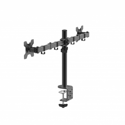 Suport dublu monitor Serioux, MM1903A, mobil, tilt:+/- 90 °, swivel: 180 ° , rotatie 360°, VESA: 75×75 / 100×100mm, compatibilitate 10"-27" , reglabil pe inaltime: 400mm ,extensie braț: 415mm ,greutate maxima suportata 8 kg, culoare negru - Img 3