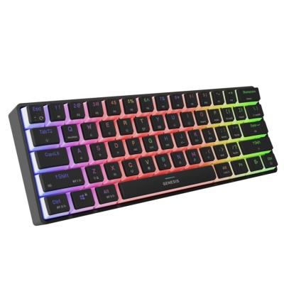 Tastatura gaming mecanica wireless Genesis Thor 660 G2 60% , iluminare RGB, switch-uri Brown, 61 taste, 13 butoane multimedia, negru - Img 7