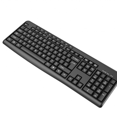 Tastatură wireless 2.4G SRXK-SKB706W, Tastatură: cu rând independent de taste multimedia, Mod Wireless: 2.4G, Număr taste: 104 + 9 taste rapide, Material: ABS, Culoare: Negru, Chipset: Huntersun, Tip interfață: USB, Dimensiune: 442*152*25mm ; 440g, - Img 4