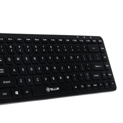 Tastatura wireless Tellur mini, numar taste 84, dimensiune 430 x 123 x 15 mm,negru - Img 2