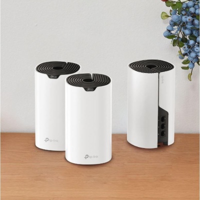 TP-Link Sistem Mesh Wi-Fi pentru întreaga casă AC1900, DECO S7(3- PACK);WI-FI 5, Standarde wireless: IEEE 802.11ac/n/a 5 GHz, IEEE 802.11n/b/g 2.4 GHz, viteza wireless: 5 GHz: 1300 Mbps, 2.4 GHz: 600 Mbps, 3 x antene interne, MU-MIMO, Mod Router, Mod