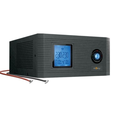 UPS NJOY Aira 1200 centrale de incalzire, 1.2KVA / 1KVA, 2 x prize conectate la baterie, Display LCD, Fara baterie (necesita acumulator extern de minim 40Ah pentru a functiona)