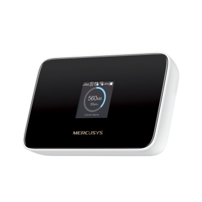 150Mbps 4G LTE Mobile Wi-Fi Build-In 150Mbps 4G LTE Modem SPEED: 287 Mbps at 2.4 GHz, 4G Cat4 150/50 Mbps SPEC: 1.44 Inch Screen Display, FDD-LTE (B1/B3/B5/B7/B8/B20/B28), TDD- LTE (B38/B40), HSPA+/UMTS (B1/B5/B8) FEATURE: Wi-Fi 6, MERCUSYS App, Build-In