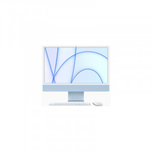 All-In-One PC Apple iMac 24 inch 4.5K Retina, Procesor Apple M1, 8GB RAM, 512GB SSD, 8 core GPU, Mac OS Big Sur, ROM keyboard, Blue