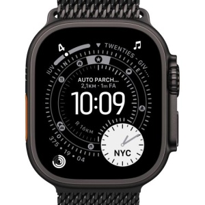 Apple Watch 49mm Black Titanium Milanese Loop - Medium