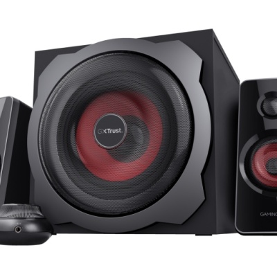 Boxe Trust GXT 38 TYTAN 2.1, intrare audio 3.5 mm, Line-in, putere 120 W, frecventa raspuns 20 Hz, 20.000 Hz, negru