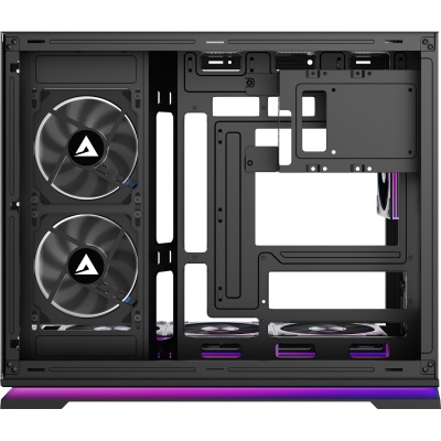 Carcasa ALPHAGEAR Ironclad mark 2, RGB, Micro Tower, Black - Img 2