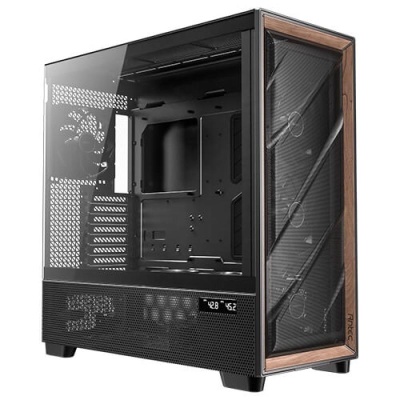 Carcasa ANTEC Flux PRO Full Tower RGB NEGRU, Tempered Glass, Sloturi Expansiune 8, Drive Bays: 4x3.5" HDD 2x2.5", Ventilatoare Suportate: 12, Ventilatoare incluse: 2x 120mm 4x140mm, Format Placa De Baza Suportat: Micro-ATX, ITX, ATX, E-ATX, Lungime