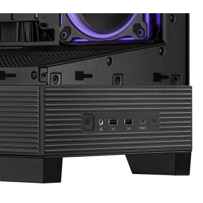 Carcasa ASUS A31 PLUS Mid Tower ARGB NEGRU, Tempered Glass, Sloturi Expansiune 7, Drive Bays: 2x3.5"/2.5", Ventilatoare Suportate: 7 (spate: 1x120mm sau 1x140mm, sus: 3x120mm sau 2x140mm, lateral: 3x120mm), Ventilatoare Incluse: 4 (spate: 1x120mm, - Img 8