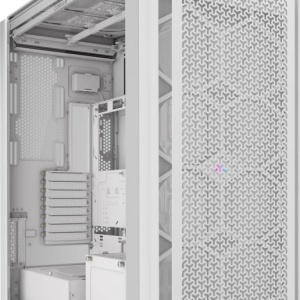Carcasa CORSAIR 9000D AIRFLOW Super Full Tower RGB ALB, Tempered Glass, Sloturi Expansiune 8 orizontale sau 4 verticale+ verticale pentru placa de baza secundara, Drive Bays: 5x3.5" 6x2.5", Ventilatoare Suportate: 18 (spate: 2x120mm sau 1x140mm, fata: