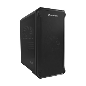 Carcasa GENESIS IRID 503 V2 Mini Tower NEGRU, Tempered Glass, Sloturi Expansiune 4, Drive Bays: 2x3.5" 3x2.5", Ventilatoare Suportate: 6 (spate: 1x120mm, fata: 3x120mm sau 2x140mm, sus: 2x120mm sau 2x140mm), Ventilatoare Incluse: 2 (2x120mm), Format