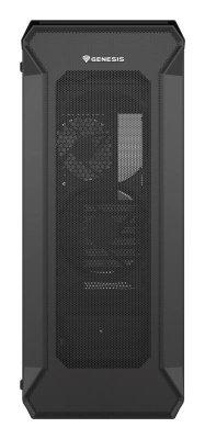 Carcasa GENESIS IRID 505 V2 Mid Tower NEGRU, Tempered Glass, Sloturi Expansiune 8, Drive Bays: 2x3.5" 7x2.5", Ventilatoare Suportate: 6 (spate: 1x120mm, fata: 3x120mm sau 2x140mm, sus: 2x120mm sau 2x140mm), Ventilatoare Incluse: 4 (2x120mm), Format Placa - Img 2