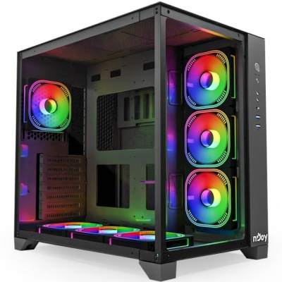 CARCASA NJOY PC AURA Mid Tower NEGRU - Img 3