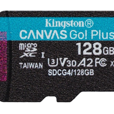 Card de Memorie MicroSDXC Kingston128GB Canvas GO PlusFara Adaptor